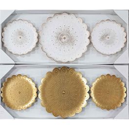 DKD Home Decor Decoración de Pared Moderna Polipropileno Blanco Dorado - Set de 3 Piezas 35x35x2 cm - Pack de 2 Surtido Precio: 12.68999963. SKU: B1F8QV8ELX