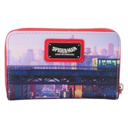 Loungefly Cartera Spider-Gwen Spider-Verse Marvel Cuero Vegano con Cremallera y Detalles Impresos 15x10cm