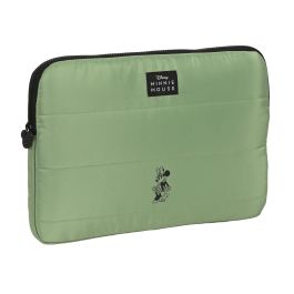 Safta Funda Protectora para Portátil 14 pulgadas Minnie Mouse diseño "Mint Shadow" Verde Militar - Taslon Acolchada