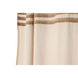 DKD Home Decor Cortina Cottage de Algodón y Yute Natural 260 x 140 cm (2 Unidades)