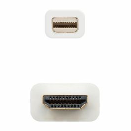 Nanocable Cable Conversor Mini DP a HDMI, Compatible con 4K, DisplayPort 1.2a, HDMI 1.4b, 2 metros, Blanco