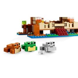 LEGO 21256 Minecraft La Casa de la Rana, Juguete con Minifiguras de Animales, Personajes: Zombi y Explorador