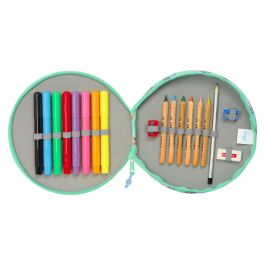 Safta Plumier Escolar Redondo Completo Bluey "Sisters" | Estuche con 18 Accesorios | 21x3,5 cm para Niños +3 Años