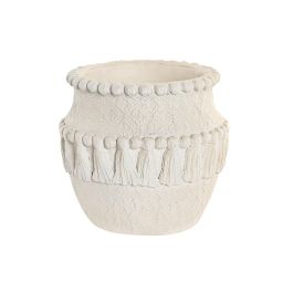 DKD Home Decor Jarrón Tropical con Relieve, de Cemento Blanco, 20x18x20 cm (Pack de 4 Unidades) Precio: 40.68999979. SKU: B16KK84PNZ