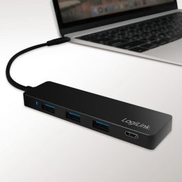 LogiLink UA0311 USB 3.1 Type-C Hub 3+1 Puertos Negro