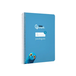 Liderpapel Cuaderno Espiral A5 Pautaguía Tapa Dura 80 Hojas 90gr Cuadro Pautado 4mm Azul