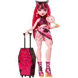 Monster High JDR50 Muñeca Draculaura Destination: Gore-Geous Oasis Set con Accesorios