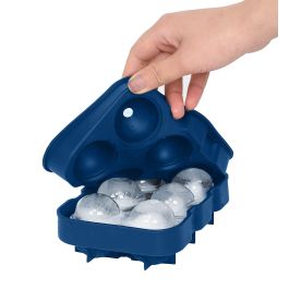 Inde Cubitera Flexible de Silicona Roja para 6 Cubitos de Hielo, 18 x 12.5 x 4.75 cm (24 Unidades)