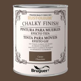 Bruguer Pintura a la Tiza Chalky Finish Cacao 750 ml Acabado Mate Vintage Multisuperficie