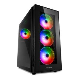 Sharkoon TG5 Pro RGB Midi Tower Negro Cristal Templado Panel Frontal Iluminado 4 Ventiladores LED RGB Precio: 113.89000007. SKU: S5603467