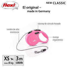 Correa Flexi New Classic XS Cordón 3M Rosa Precio: 10.50000006. SKU: S6102073