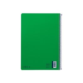 Cuaderno Espiral Liderpapel Din A4 Smart Tapa Blanda 80H 75 gr Cuadro 4 mm Con Margen Color Verde 5 unidades