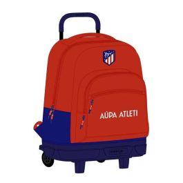 Mochila Escolar con Ruedas Atlético Madrid Rojo Azul marino (33 x 45 x 22 cm)