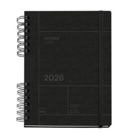 Agenda Anual (2026) Miquelrius Trends Back To Basics Wire-O Tapa Extra Con Goma Plus 155X213 D/P Negro Precio: 17.5000001. SKU: B1GVPWR6DF