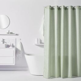 Cortina de ducha con diseño de gofres - Verde - Poliéster - 180 x 200 cm - 12 ganchos - UTILITY - TODAY Precio: 22.49999961. SKU: B14F4GY3B3