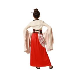 Disfraz Geisha Japonesa Beige Vestido Niña 7-9 Años