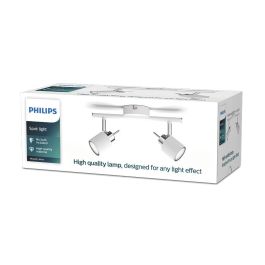 Philips Foco de Techo Doble Meranti GU10 Metal Blanco Ajustable - Lámpara de 2 Luces IP20 - Sin Bombilla (8x15,5x27,4 cm) Philips Foco de Techo Doble Meranti GU10 Metal Blanco Ajustable - Lámpara de 2 Luces IP20 - Sin Bombilla (8x15,5x27,4 cm)