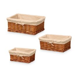Set 3 Cestos Rect Mimbre Kipit 39X16CM (6 Unidades) Set 3 Cestos Rect Mimbre Kipit 39X16CM (6 Unidades)
