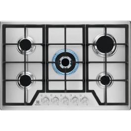 Electrolux KGS7536SX Placa de Gas Empotrada 5 Fuegos Acero Inoxidable Rejillas Hierro Fundido 75x52cm Precio: 327.49999997. SKU: B1K8EL95V6