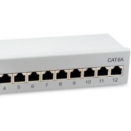 Equip Patchpanel 12x RJ45 Cat6A FTP 1HE Premium hellgrau