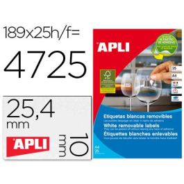 Apli Etiquetas Adhesivas 25,4x10 mm Inkjet-Láser C-Romos 189 X 25H Blanco Precio: 11.49999972. SKU: BIX10198