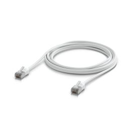 Ubiquiti Cable de Parche Apantallado para Exterior, Ultra-Delgado, 3 m, Cat 6A, hasta 10 GbE, PoE++, TPE, Blanco