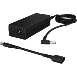 HP Adaptador de Corriente Smart AC 90W para Portátiles HP con Conector de 90° y Dongle de Conversión 4.5mm a 7.4mm