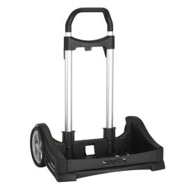 Safta Evolution P.Black C Trolley Negro Carro Portamochilas Escolar Fabricado en España con Ruedas Antivibración