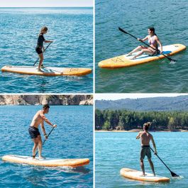 Tabla de Paddle Surf Hinchable 2 en 1 con Asiento y Accesorios Siros InnovaGoods 10'5" 320 cm Tabla de Paddle Surf Hinchable 2 en 1 con Asiento y Accesorios Siros InnovaGoods 10'5" 320 cm