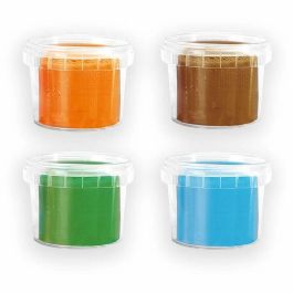 SES CREATIVE AAAAR50291 Plastilina Vegana Sin Gluten Lavable (4x90gr) - Colección Siéntete Bien