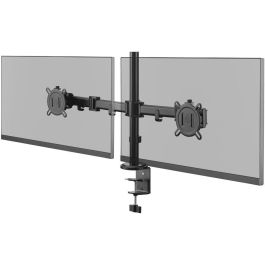 One For All ONE1737484342335 Soporte inteligente para monitor, brazo doble, VESA 100, para pantallas de 13" a 32", 8 kg máx., altura ajustable, negro