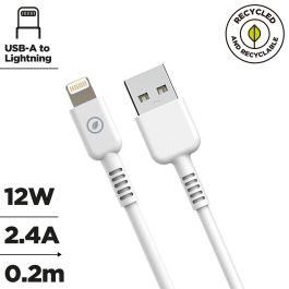 muvit for change cable USB a Lightning MFI 2,4A/12W 0,2m blanco