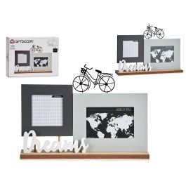 Giftdecor Portafoto Doble Madera Dreams con Bicicleta, Blanco/Gris/Negro, 6x27x37 cm (6 Unidades) Precio: 89.69000007. SKU: S3608153