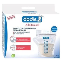 Dodie Bolsas de Conservación para Leche Materna 270 ml Preesterilizadas con Cierre de Cremallera x20 Unidades