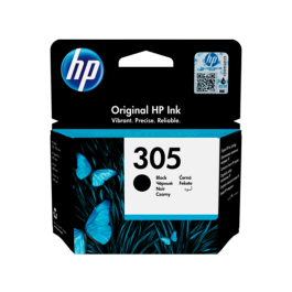 HP Cartucho Tinta Negro Nº 305 para Deskjet 2300, 2700 Serie, Plus 4100, Envy 6000, Pro 6400, 4210E