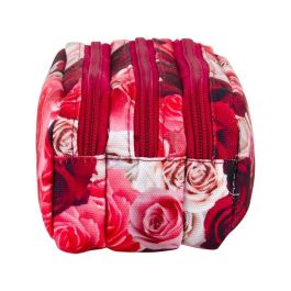 PERONA Portatodo Rosas triple 21x9x9cm, 3 compartimentos, resistente y ligero