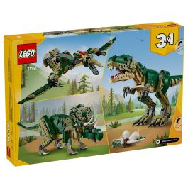 Lego 31151 T-Rex 3 en 1: Dinosaurio de juguete Triceratops o Pterodáctilo