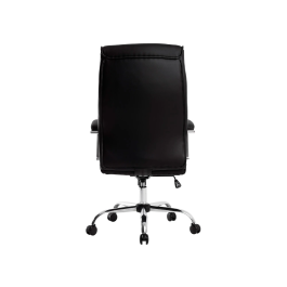 Q-connect Silla de Dirección Mod. NA Simil Piel Base Metálica Ruedas Premium Negro 1220x510x490 mm