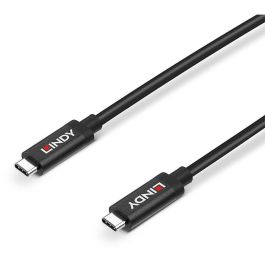 Lindy Cable Activo USB 3.2 Gen 2 3m USB-C a USB-C 10Gbps con DisplayPort 1.4 Alt Mode, 60W PD, 4K 60Hz, Thunderbolt 3/4