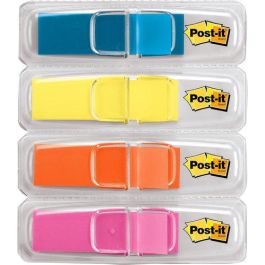 Post-It Notas Adhesivas Pequeñas Verde, Azul, Naranja, Rosa Brillante - 12x43 mm - 3 Dispensadores X 35 + 1 Gratis Precio: 5.89000049. SKU: B1H4C7X6WY