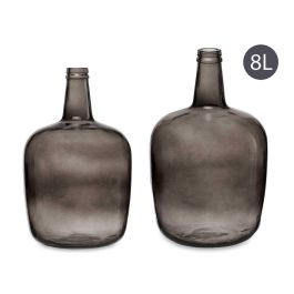 Garrafa de Cristal Gris 8 Litros Giftdecor - 20x37x20 cm Garrafa de Cristal Gris 8 Litros Giftdecor - 20x37x20 cm