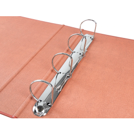 Liderpapel Carpeta de 4 anillas 40mm folio carton cuero forrado compresor plastico