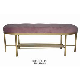 Descalzadora DKD Home Decor Rosa Dorado 35 x 40 x 100 cm