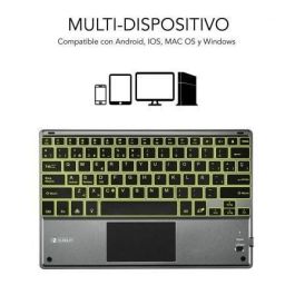 SUBBLIM Teclado Smart Backlit BT Keyboard Touchpad Grey