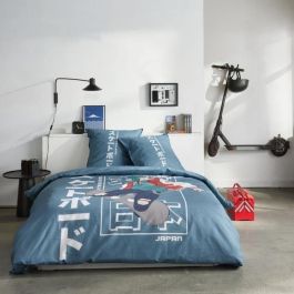 Today TOD3574641268640 Juego de Cama JAVA, Algodón Estampado Japonés, Azul, 2 personas, 240x220 cm