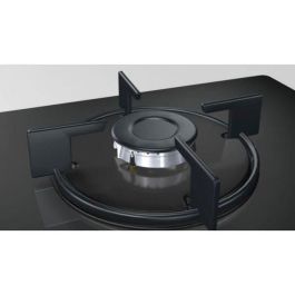 BOSCH POP6B6B10 Cocina de gas - 4 chimeneas - 7400W - L56 x D48cm - Revestimiento de vidrio templado - Negro