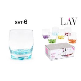 Lav Set 6 Vasos Agua 290cc Coral ø7x7x9cm (8 Cajas) Precio: 64.58999965. SKU: B17A3X36E4