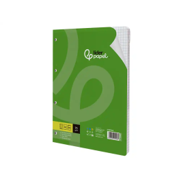 Liderpapel Recambio A4 100 Hojas 75gr Cuadro 6mm 4 Taladros Con Margen