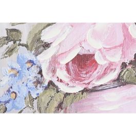 Cuadro Romantico DKD Home Decor Rosa Verde 3 x 60 x 60 cm (4 Unidades) Cuadro Romantico DKD Home Decor Rosa Verde 3 x 60 x 60 cm (4 Unidades)