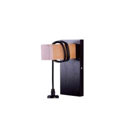 Aplique de Pared Elle SKD-W6000 Negro y Madera con Cable Colgante | Diseño Moderno Vintage | Ideal para Luz de Lectura en Dormitorios